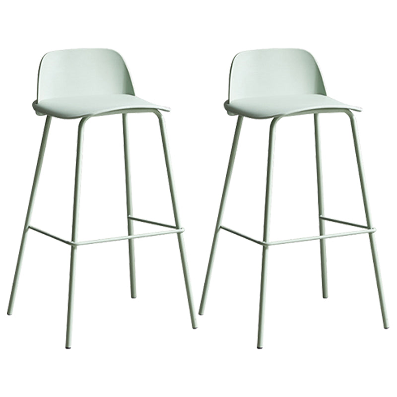 Modern Style Bar-stool Plastic Counter Bar Stool with Metal Legs for Home