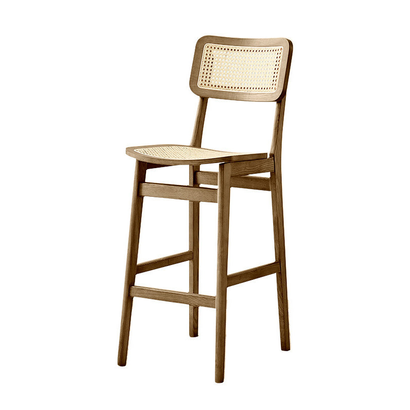 Modern Style Bar-stool Wooden Counter Bar Stool with Wood Legs for Home