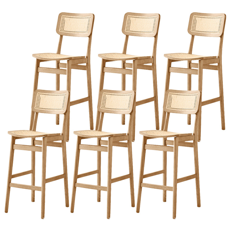 Modern Style Bar-stool Wooden Counter Bar Stool with Wood Legs for Home