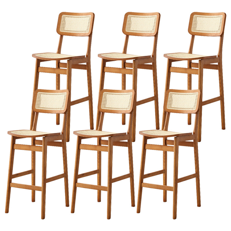 Modern Style Bar-stool Wooden Counter Bar Stool with Wood Legs for Home