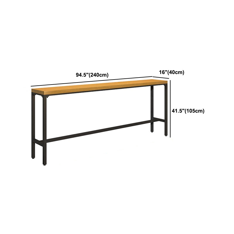 Modern 1/6/11 Pieces Bar Table Set Rectangle Pine Wood Counter Table with Backrest Stools