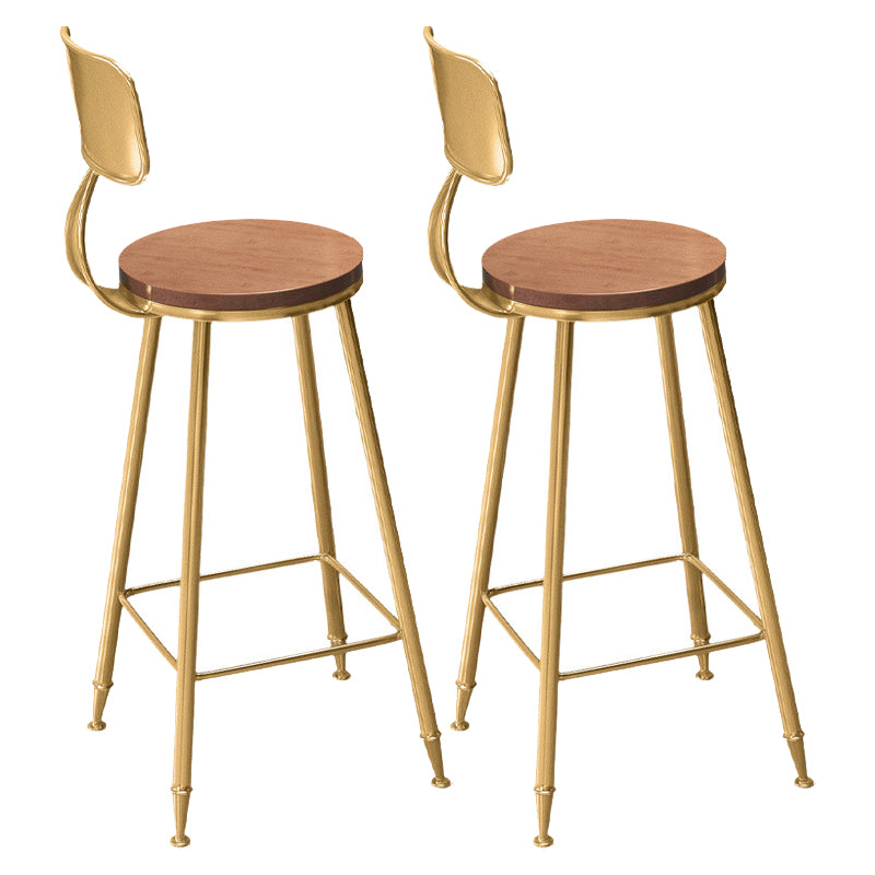 1/2/3/4 Pieces Glam Round Bar Table Set Bistro Set with Faux Marble Top