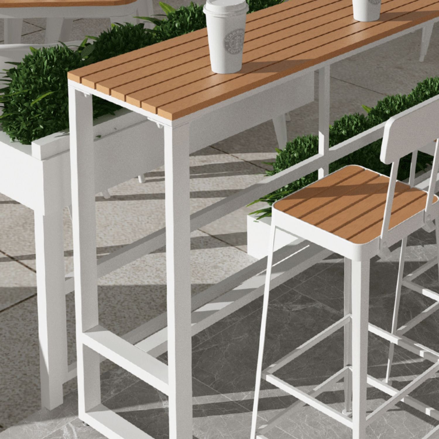 Modern Engineered Wood Pub Table Set 1/2/5 Pieces Rectangle Trestle Counter Set