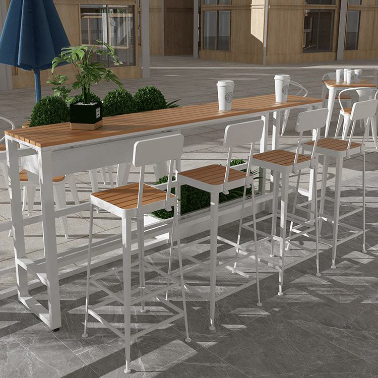 Modern Engineered Wood Pub Table Set 1/2/5 Pieces Rectangle Trestle Counter Set