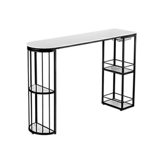 1/2/3 Pieces Marble Bar Table Set Glam Matte Finish Bar Stool and Table Set