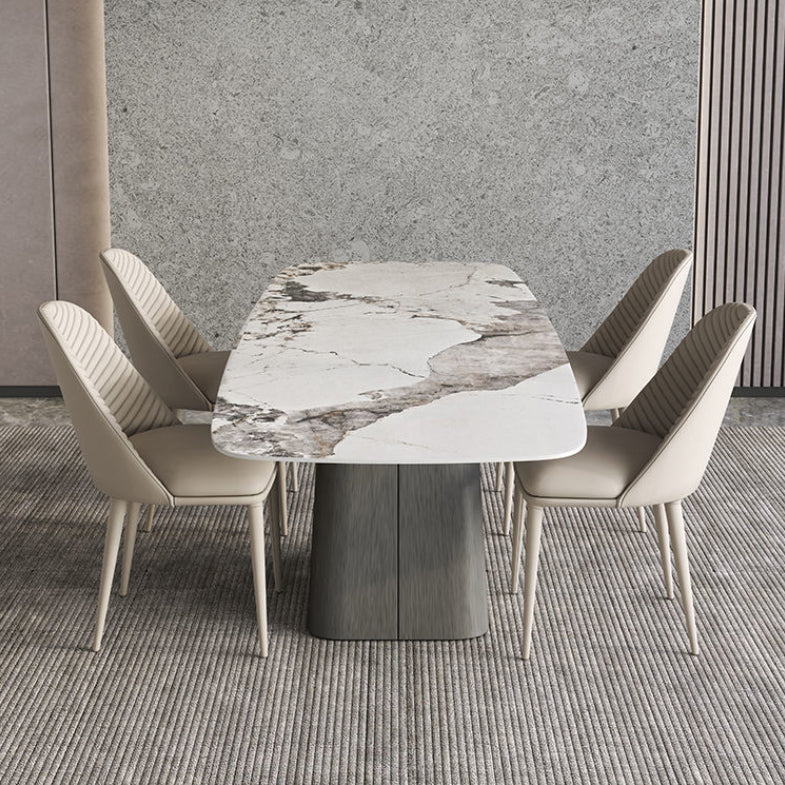 Modern Home Dining Room Table Set 1/4/5/7 Pieces Sintered Stone Dining Table Set