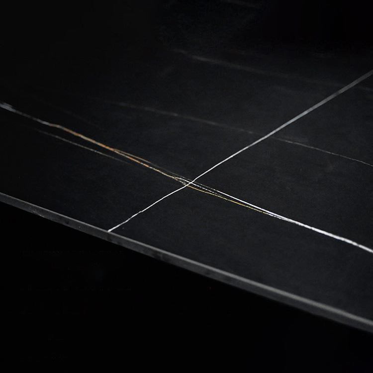 Rectangle Modern Dinette Set 1/4/5 Pieces Black Base Indoor Dining Table Set