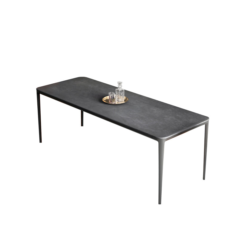 Contemporary Sintered Stone Rectangle Table Set 1/4/7 Pieces Dining Set