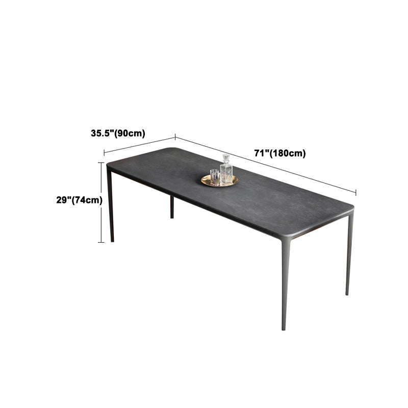 Contemporary Sintered Stone Rectangle Table Set 1/4/7 Pieces Dining Set