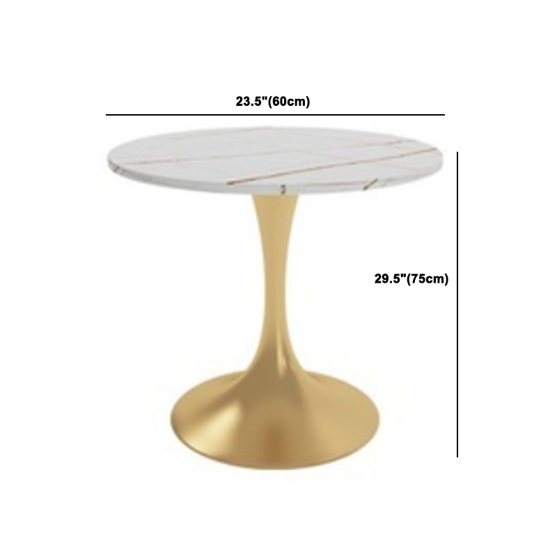 Nordic 1/3/5 Pieces Dining Set Round Stone Dining Table for Dining Room