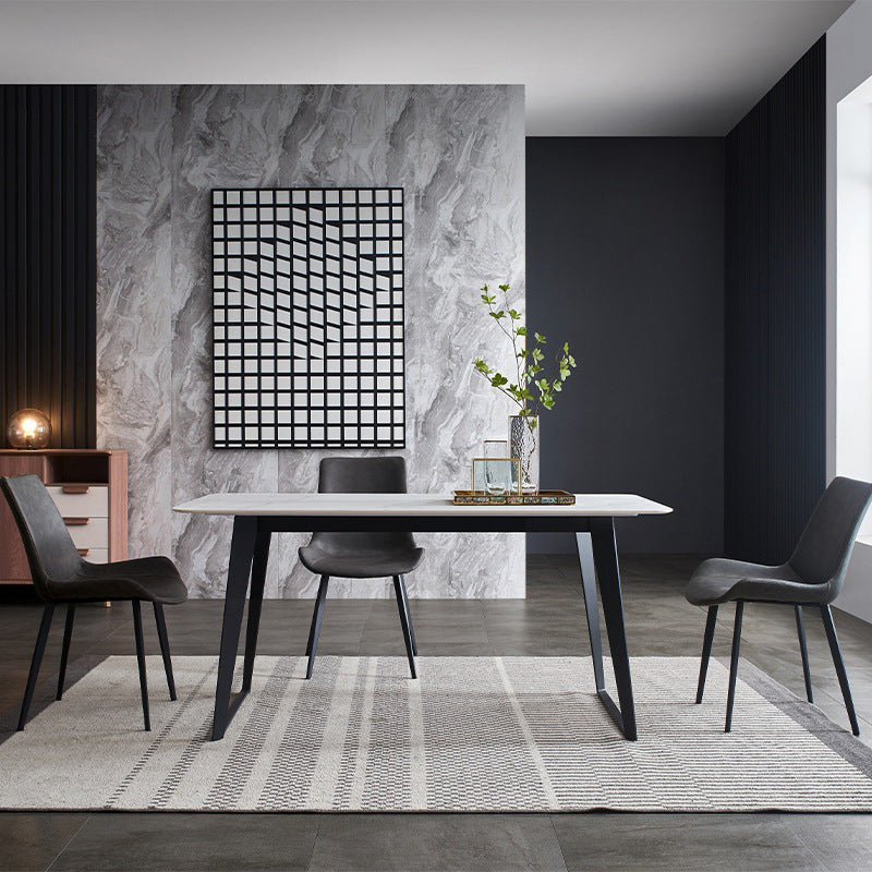 Contemporary Sintered Stone Rectangle Table Set 1/4/6 Pieces Dining Set