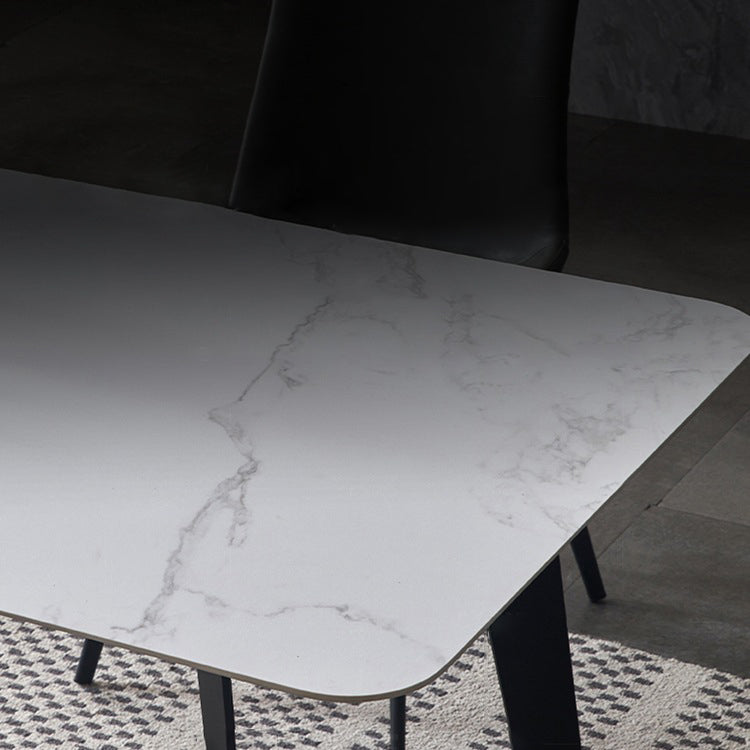 Contemporary Sintered Stone Rectangle Table Set 1/4/6 Pieces Dining Set