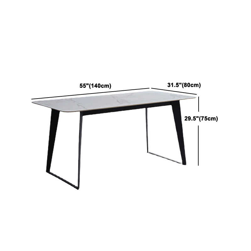 Contemporary Sintered Stone Rectangle Table Set 1/4/6 Pieces Dining Set