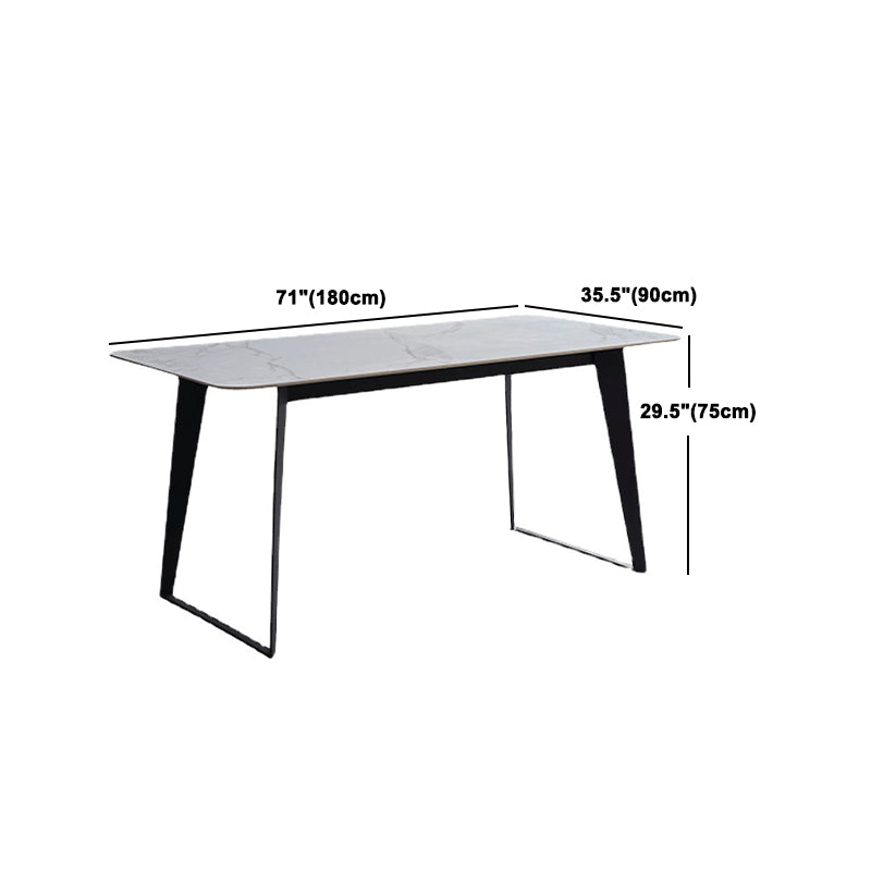 Contemporary Sintered Stone Rectangle Table Set 1/4/6 Pieces Dining Set