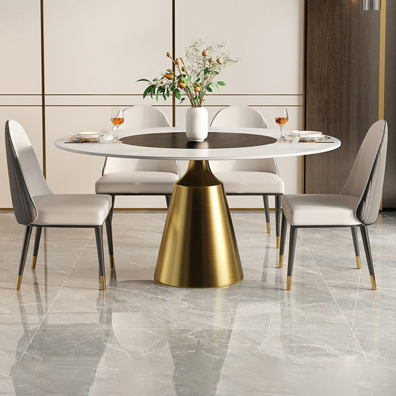 Scandinavian Round Dining Table Set 1/2/5/6/7 Pieces Home Dining Room Set