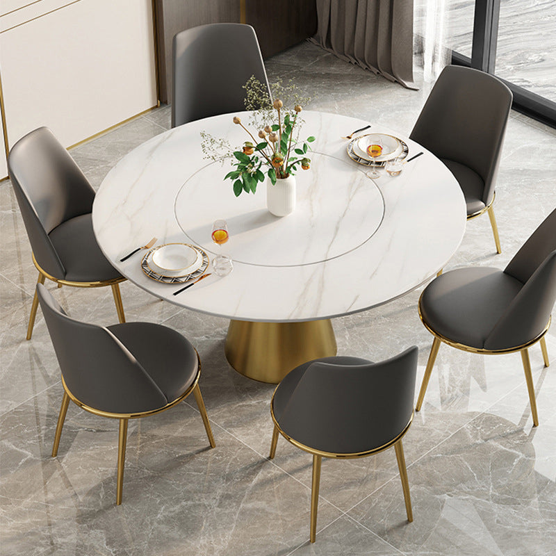Scandinavian Round Dining Table Set 1/2/5/6/7 Pieces Home Dining Room Set