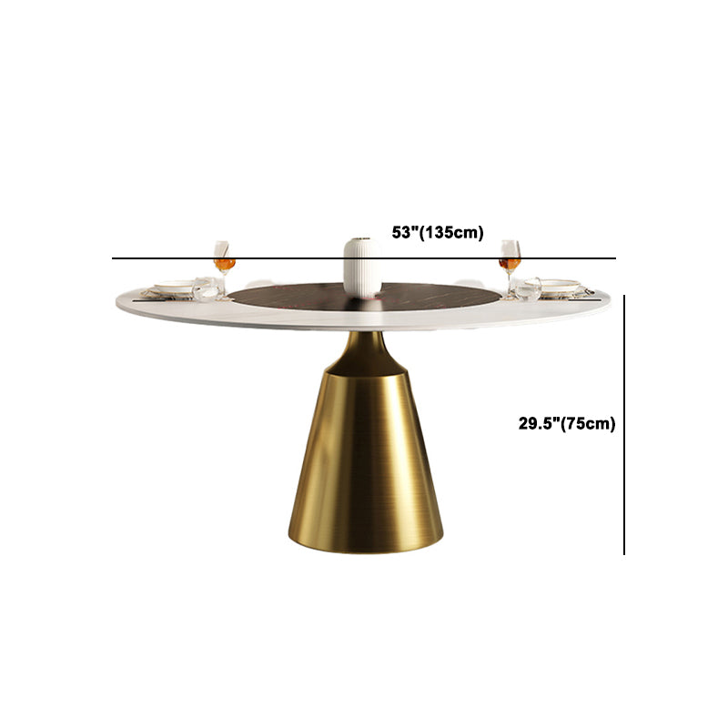 Scandinavian Round Dining Table Set 1/2/5/6/7 Pieces Home Dining Room Set