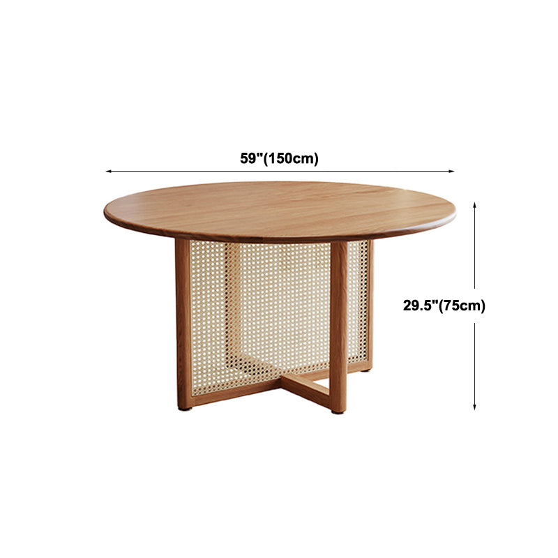 Solid Wood Dining Table Natural Contemporary Style Dinette Table for Home Kitchen