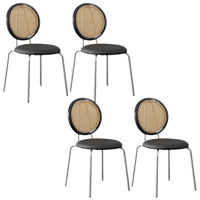 Contemporary Dining Side Chair PU Leather Stacking Side Chair