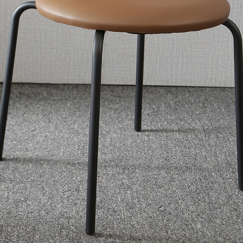 Contemporary Dining Side Chair PU Leather Stacking Side Chair