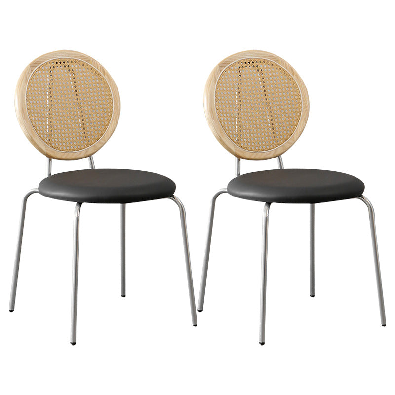 Contemporary Dining Side Chair PU Leather Stacking Side Chair