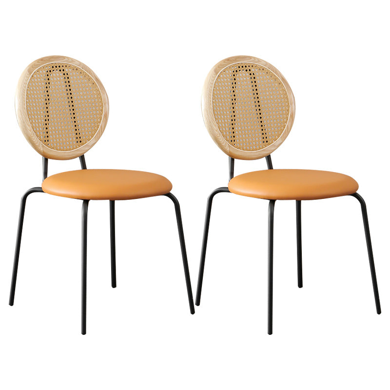 Contemporary Dining Side Chair PU Leather Stacking Side Chair