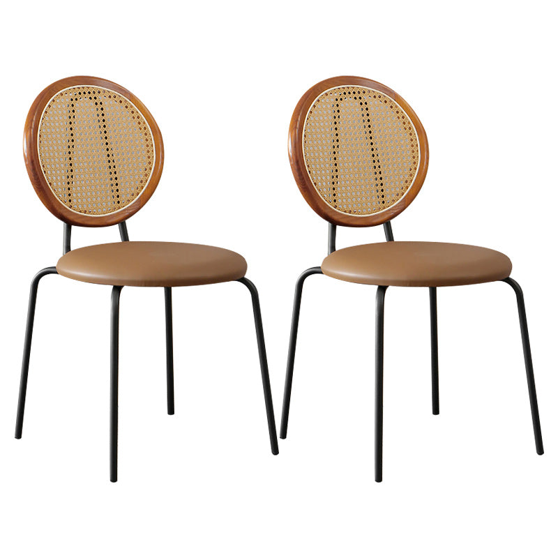 Contemporary Dining Side Chair PU Leather Stacking Side Chair