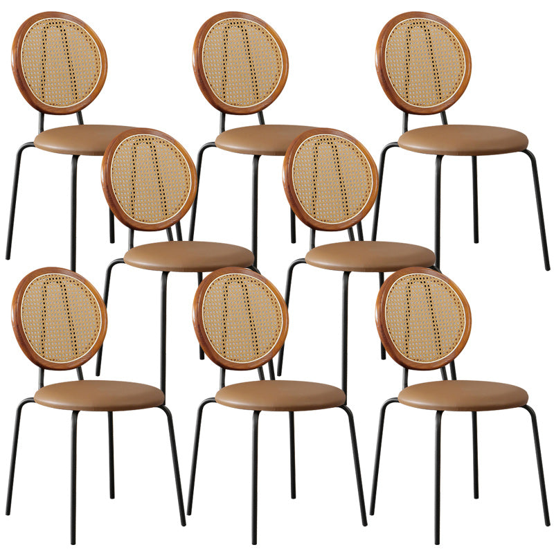 Contemporary Dining Side Chair PU Leather Stacking Side Chair