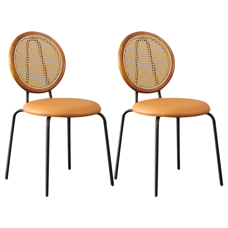 Contemporary Dining Side Chair PU Leather Stacking Side Chair