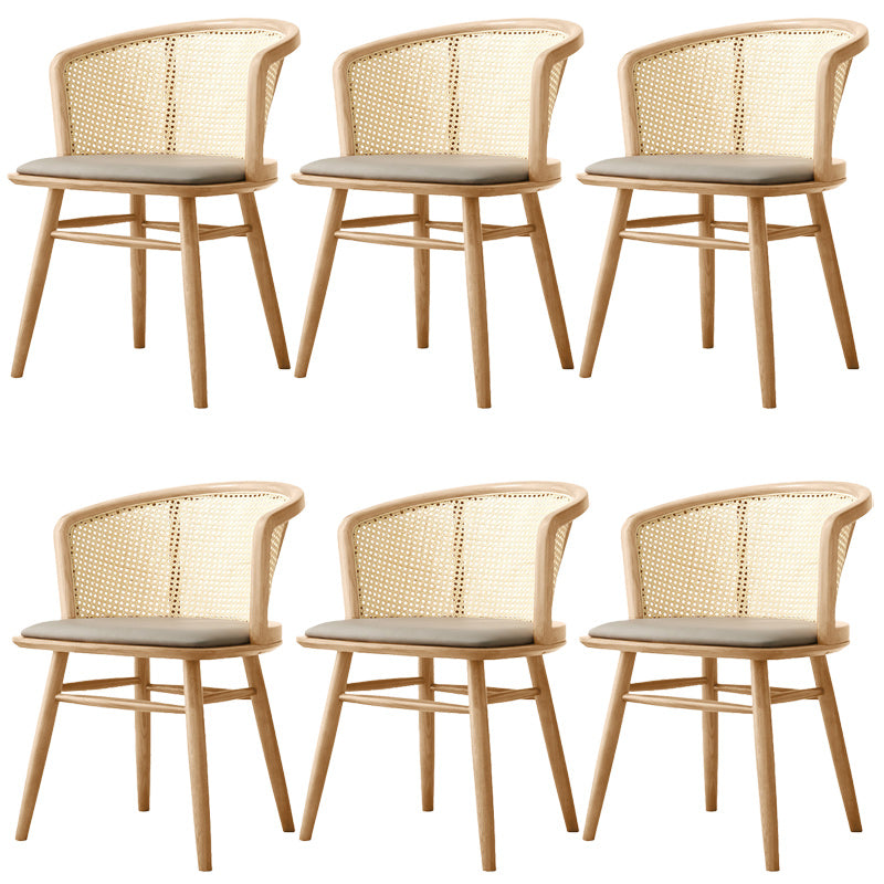 Traditional Solid Wood Side Chair Rattan Windsor Back Side Chair
