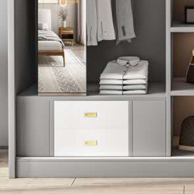 Contemporary Storage Cabinet Sliding Wardrobe Cabinet for Bedroom