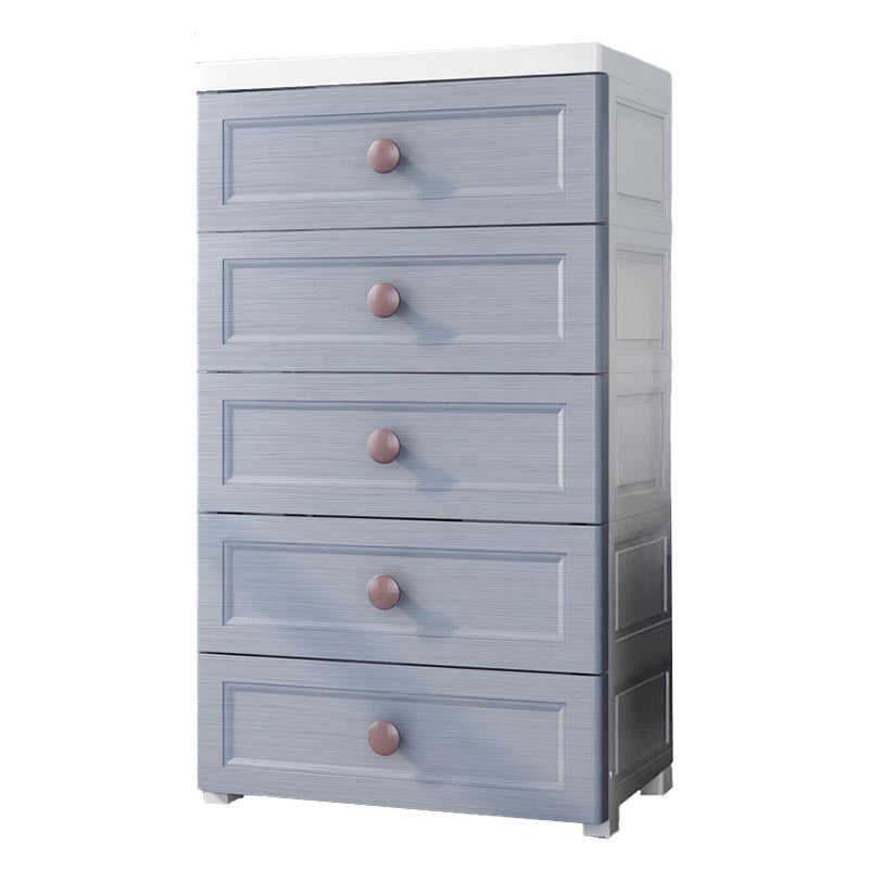Plastic Home Non-Hanging Armoire Contemporary Style Cabinet with Drawers