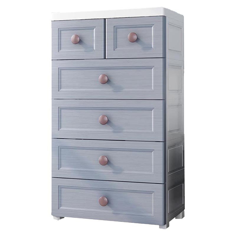 Plastic Home Non-Hanging Armoire Contemporary Style Cabinet with Drawers