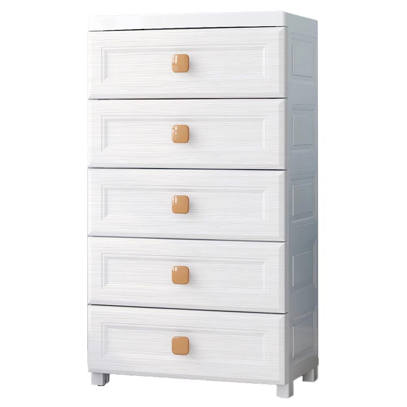 Plastic Home Non-Hanging Armoire Contemporary Style Cabinet with Drawers