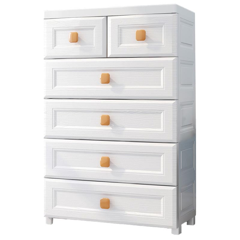 Plastic Home Non-Hanging Armoire Contemporary Style Cabinet with Drawers