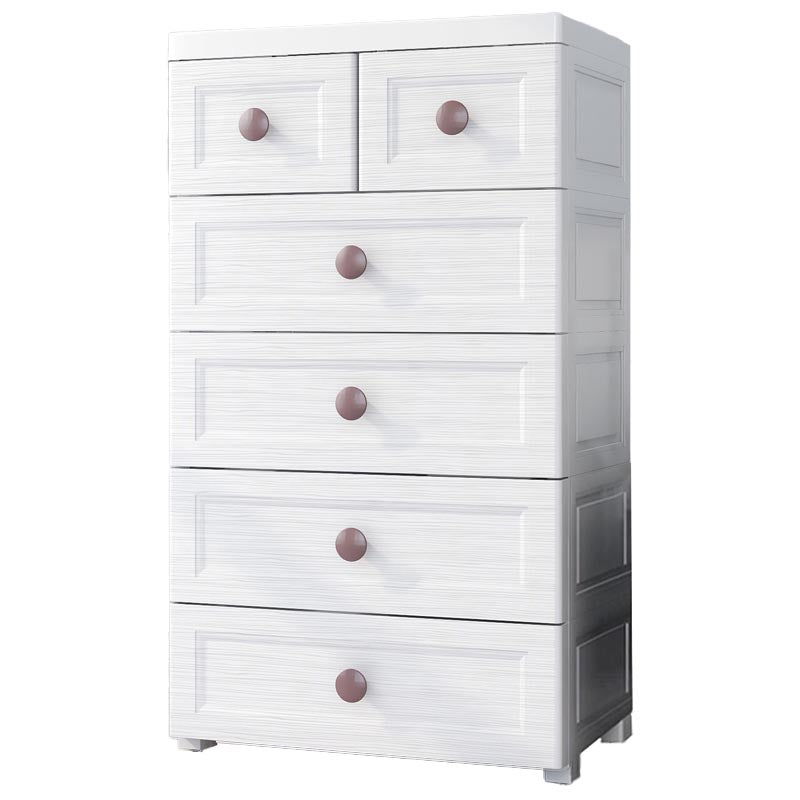 Plastic Home Non-Hanging Armoire Contemporary Style Cabinet with Drawers