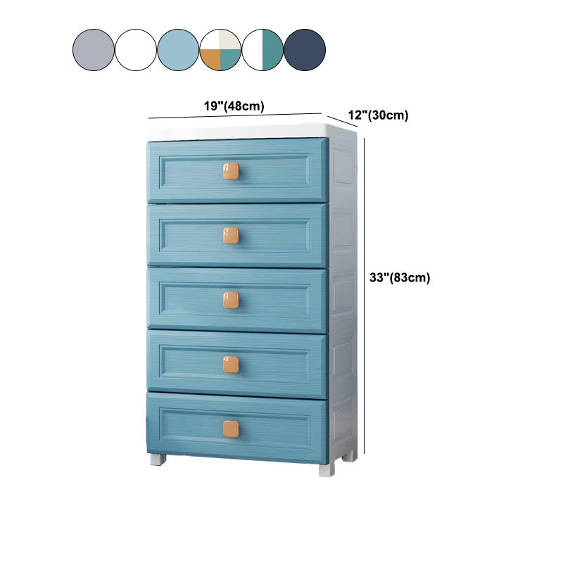 Plastic Home Non-Hanging Armoire Contemporary Style Cabinet with Drawers