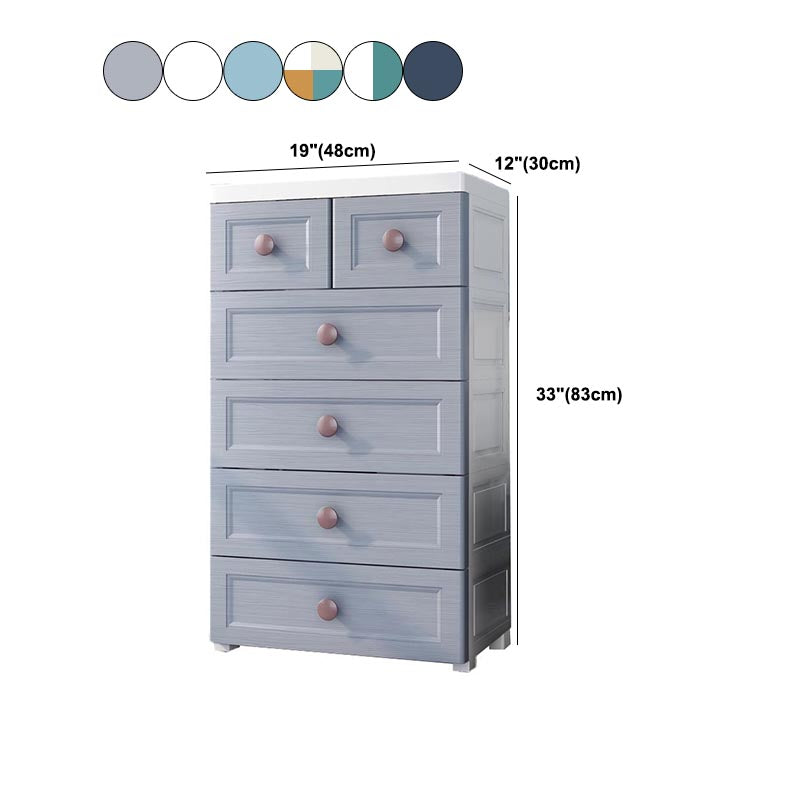 Plastic Home Non-Hanging Armoire Contemporary Style Cabinet with Drawers