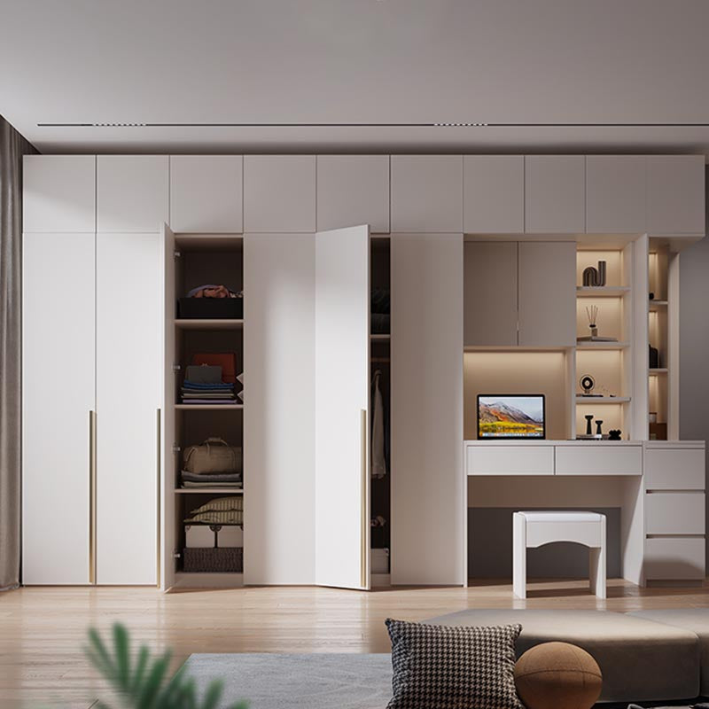 Bedroom Storage Cabinet with Hinged Door Manufactured Wood Modern Cabinet