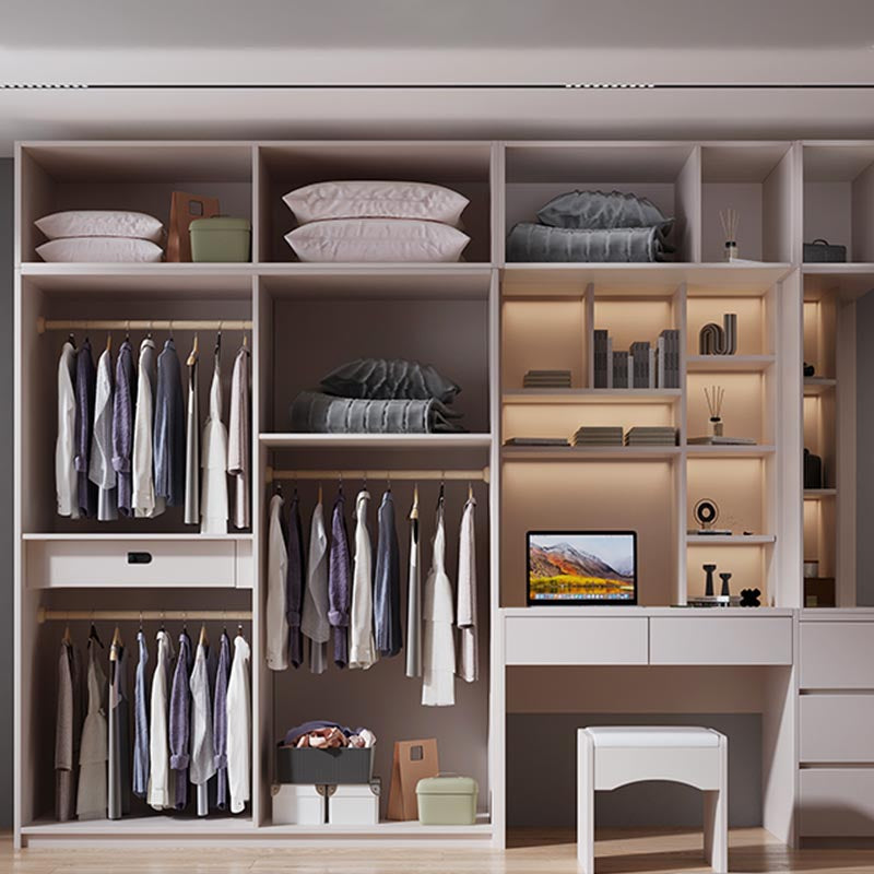 Bedroom Storage Cabinet with Hinged Door Manufactured Wood Modern Cabinet