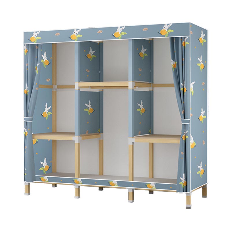 Contemporary Storage Cabinet Engineered Wood Wardrobe Closet