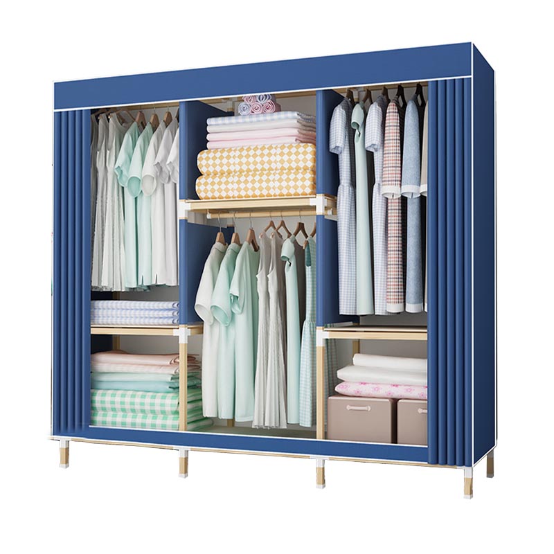 Contemporary Storage Cabinet Engineered Wood Wardrobe Closet
