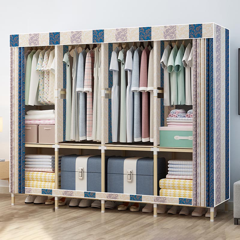 Contemporary Storage Cabinet Engineered Wood Wardrobe Closet