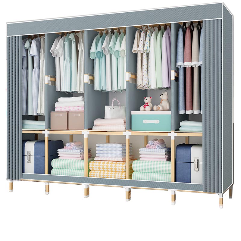 Contemporary Storage Cabinet Engineered Wood Wardrobe Closet