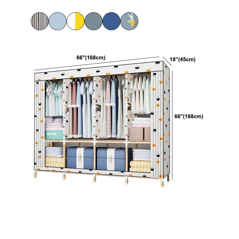 Contemporary Storage Cabinet Engineered Wood Wardrobe Closet