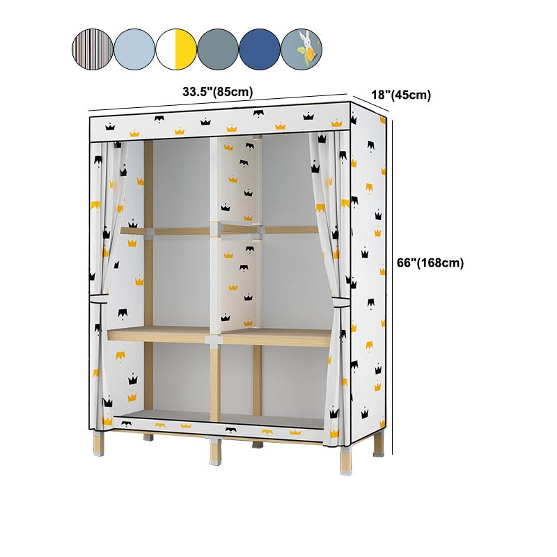 Contemporary Storage Cabinet Engineered Wood Wardrobe Closet