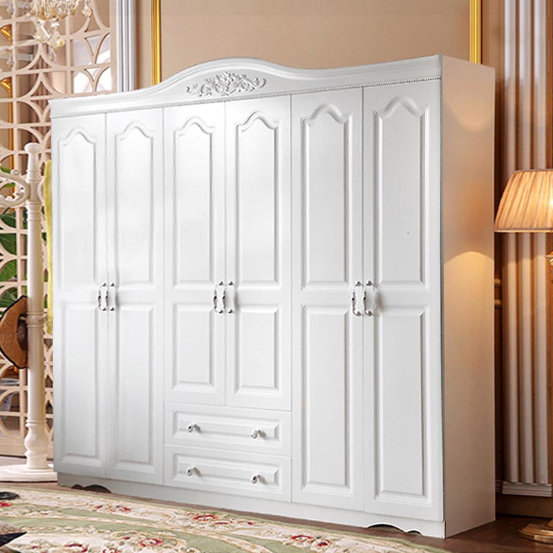 Manufactured Wood White Storage Cabinet French Country Cabinet with Drawers