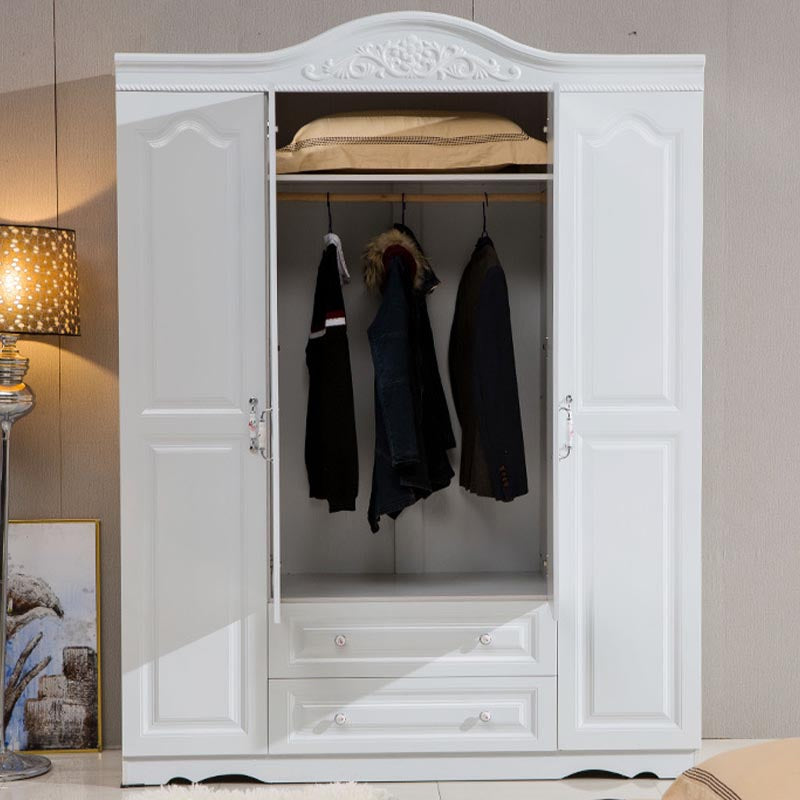 Manufactured Wood White Storage Cabinet French Country Cabinet with Drawers