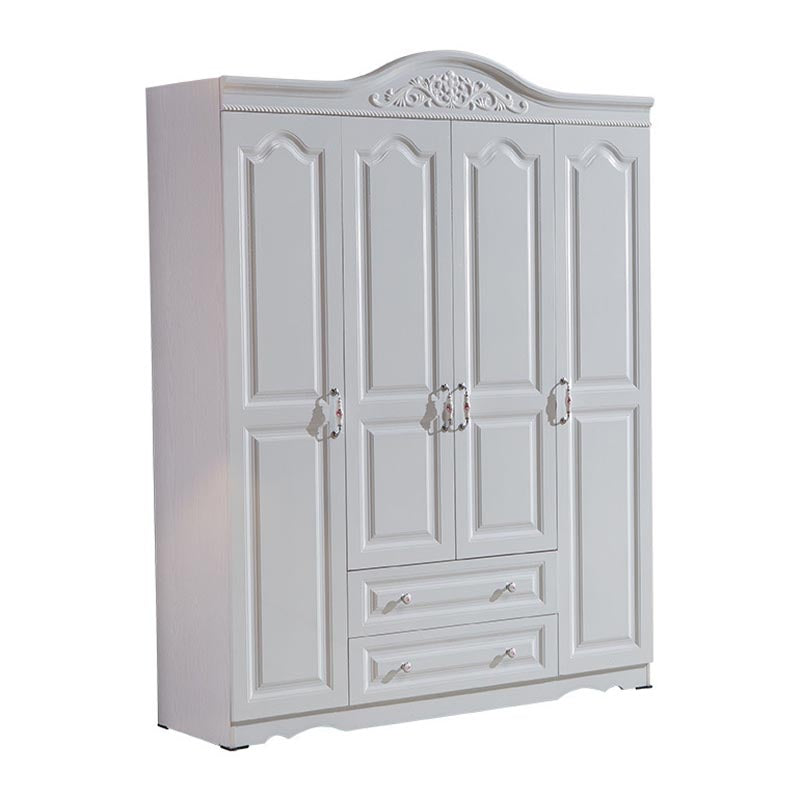 Manufactured Wood White Storage Cabinet French Country Cabinet with Drawers