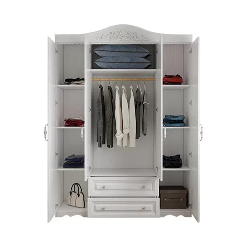 Manufactured Wood White Storage Cabinet French Country Cabinet with Drawers